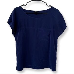 H&M Blue Short Sleeve Blouse‎ size 8